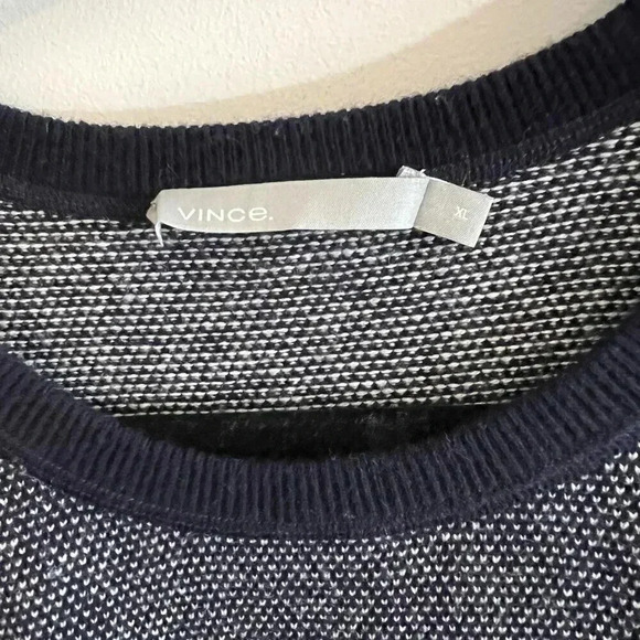 Vince Wool Cashmere Bird's Eye Crewneck Sweater XL - Picture 3 of 7